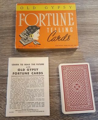 Vintage 1937 Whitman “old Gypsy” Fortune Telling Cards Tarot Deck No.  3013