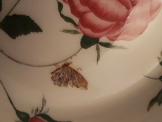 Vintage A.  Raynaud Limoges Floral Butterfly Footed Pedestal Candy serving Dish 5