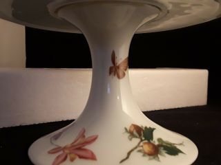 Vintage A.  Raynaud Limoges Floral Butterfly Footed Pedestal Candy serving Dish 8