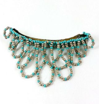 Vintage Hand Made Seed Bead Hair Barrette (collectors Item)