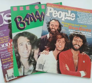 Vintage Magazines (3) Featuring The Bee Gees Or Andy Gibb
