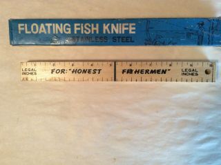 Vintage Honest Fishermen Stainless Steel Floating Fishing Knife W/box