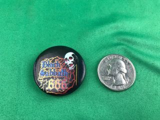 Vintage Black Sabbath 666 Button (no Needle At The Back)