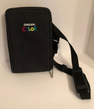Vintage Nintendo Game Boy Color Official Carry Case Travel Bag Shoulder Strap