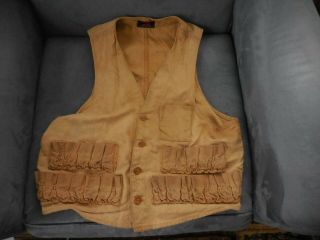 Vintage Jc Higgins Sears Hunting Shooting Vest Jacket In Tan 39