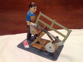 Vintage Wilesco M 76 Tin Toy Carpenter For Live Steam Engine Shipped From Usa