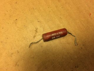 Vintage Good - All.  022 Uf 400v Capacitor Red Molded 1960s Guitar Tone Cap
