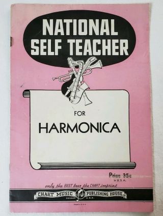 Harmonica 1945 Instruction Book: National Self Teacher Vintage
