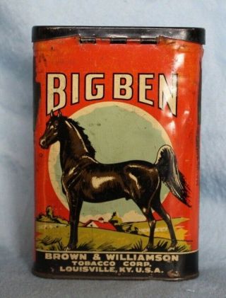 Vintage Big Ben Smoking Tobacco Tin For Pipe & Cigarettes Advertising 2