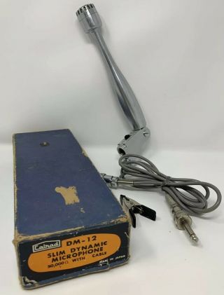 Vintage Calrad Dm - 12 Slim Dynamic Microphone Made In Japan