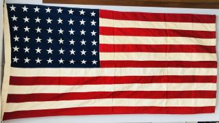 Vintage American Flag 48 Stars 3 X 6 Feet Double Stitch Sewn Stars