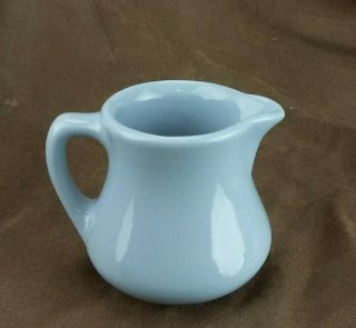 Vintage Buffalo China Restaurant Ware Blue Lune Individual Creamer Syrup Pitcher