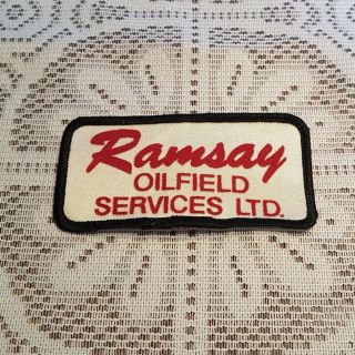 Vtg Ramsay Oil Field Services Patch Applique Crest Sew Glue On Logo