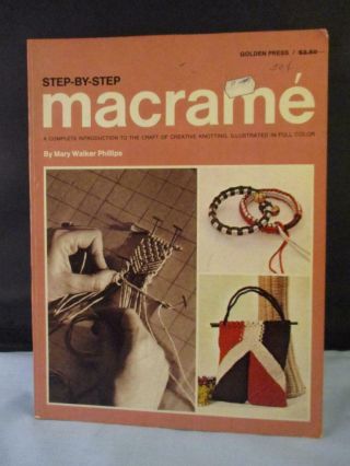 Vtg 1970 Step - By - Step Macrame How To Patterns Instruction Book Color Photos