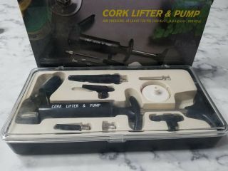 Vintage Corkscrew Cork Lifter & Pump 8 Piece Set W/ Box Instructions