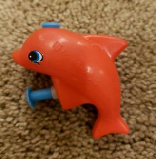 Vtg 1991 Dolphin Water Gun Squirt Toy Animal Pistol Funny Game Bath Beach Sand