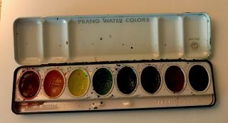 Vintage Prang OVL - 8 Water Color Tin The American Crayon Company 2