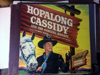Vintage 1950 Hopalong Cassidy & The Singing Bandit 2 Record Set & Storybook