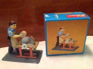 Vintage Wilesco M 73 Tin Toy Wood Cutter Live Steam Engines