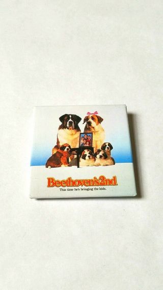 Vintage 1993 Beethovens 2nd Movie Promo Pin - St Bernard Dog 2 Second Button