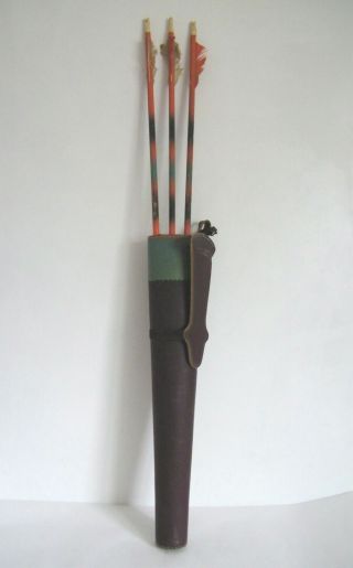 Ben Pearson Vintage Quiver With Arrows Armband Archery Pine Buff Ark.