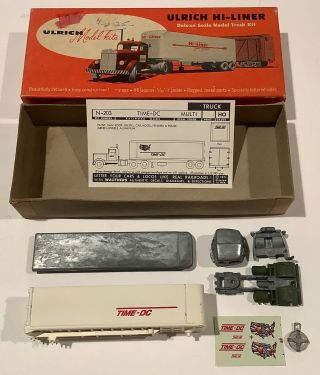 Vintage Ulrich Ho Scale Mack Tractor With Time - Dc Trailer Partial Kit