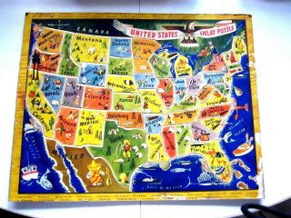 Vintage United States Inlay Puzzle
