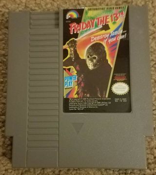 Vintage 1985 Friday The 13th - Nes - Nintendo Entertainment System -