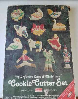 Vintage 1978 Chilton The Twelve Days Of Christmas Cookie Cutter Set Of 12