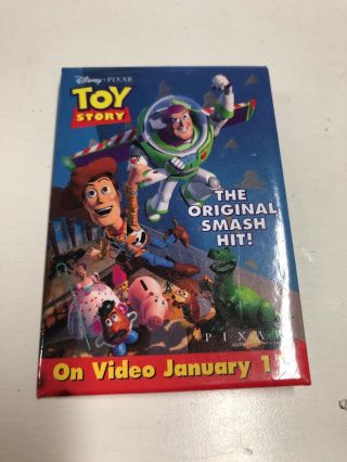 Vintage Disney Toy Story Pin Blockbuster Video Dvd Promo Ad Pinback Z