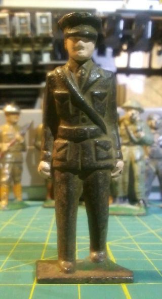 Vintage Barclay,  Manoil,  Grey Iron Early U.  S.  Army Officer,  L@@k