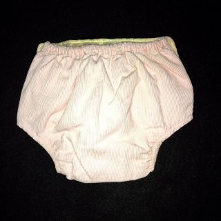 Vtg Plastic Pants Size 3 - 6 Mos Diaper Cover Pink Corduroy 2