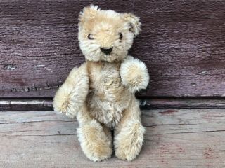Vintage German Mohair Teddy Bear Jointed 6 " Steiff Hermann