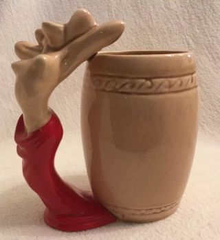 Vintage Dorothy Kindell Nude Woman Figure Mug Cup California Pottery Striptease