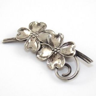 Vintage Beau Sterling Silver Dogwood Flower Pin Brooch Ldg13