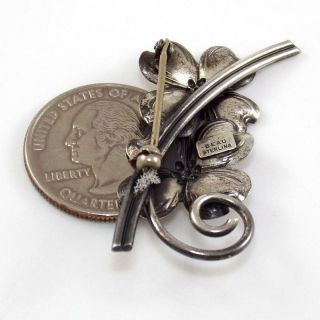 Vintage Beau Sterling Silver Dogwood Flower Pin Brooch LDG13 2
