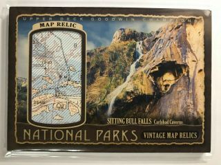 2019 Goodwin Champions National Parks Vintage Map Relics 84 Carlsbad Caverns /30