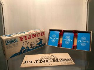 Vintage Flinch Card Game 1963 Parker Brothers Complete Authors Muggins Patience