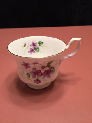 Vintage Royal Albert Bone China Tea Cup Violets Gold Trim
