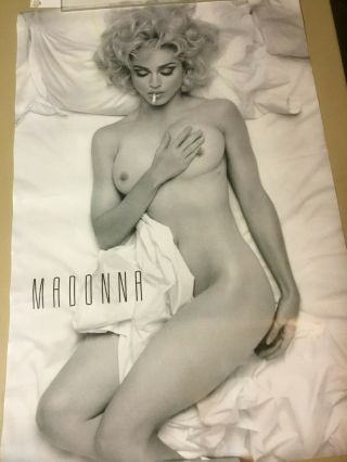 Elan - Vintage Madonna Poster 1993 Nude Boy Toy Usa Printed Bad Girl Cigarette