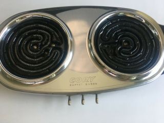 Rare Vintage Cory Buffet Queen Double Burner Electric Hot Plate Dqe - S