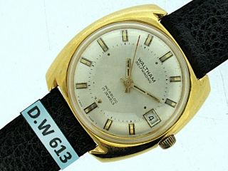 Vintage Waltham Silver Dial 17 Jewels Incabloc Mens Auto Gold Dw613 Watch $1