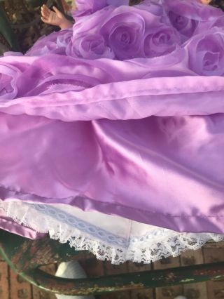 Vintage Madame Alexander Cissy Doll Lavender very puffy floral dress,  Ms Dee 4