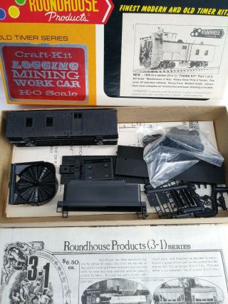 Vtg Roundhouse 1515 Ho Rotary Snow Plow And Tender Kit - Unassembled
