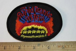 Vintage Plymouth Rapid Transit System Embroidered Iron - On Patch 4x3