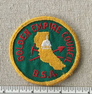 Vintage 1960s Golden Empire Council Boy Scout Patch Cp Bsa Scouts Camp Ca