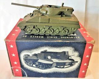 Vintage Ww Ii Cast Iron Authenticast Us Medium Tank 5167 Mib