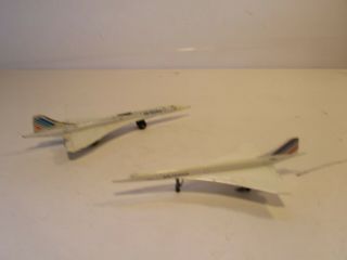 Two Vintage Airplanes Both French Concorde Metal Smaller One Made In Germany