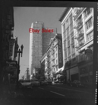 Fr - M Vintage Photo Negative - San Francisco Street Scene 1950s