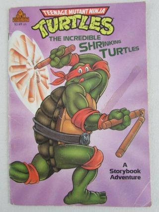 Tmnt Book Teenage Mutant Ninja Turtles Storybook Adventure Series Vintage 1990